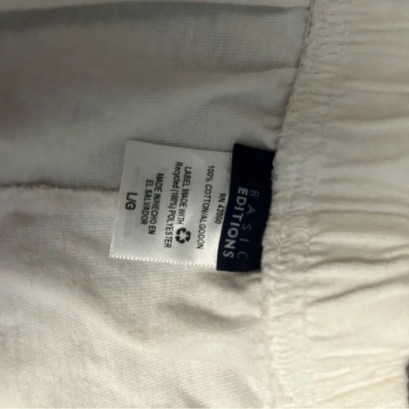 Basic Editions White Cotton Shorts - Picture 4 of 4